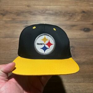 Vintage Twins Enterprise Black Yellow Pittsburgh Steelers Hat Men OSFA